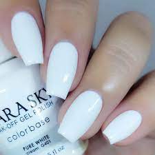 Pure White Like Fresh Snow Paint Your Nails With This White Creme Gel Polish And Look Stunning On The Go Short Acrylic Nails Dip Powder Nails White Gel Nails