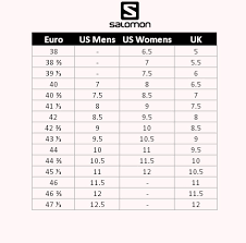 Salomon Boots Size Chart Becky Chain Reaction Redwood City