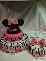 Birthday Cake Images For Girls With Name Minnie Mouse 1st Birthday Cake And Smash Cake Zebra Print Cakes 2 Birthday Cake Minnie Mouse First Birthday