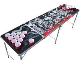 The Pong Squad Bones Skeleton Beer Pong Table With Holes Beer Pong Tables Custom Beer Pong Tables Floating Beer Pong Table