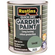 Doing so will help you avoid peeling paint, which can occur due to the collection of moisture under the first coat. Quick Dry Garden Paint Sage 750ml