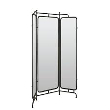 Black Metal And Mirror Screen Maisons Du Monde Mirror Room Divider Room Divider Mirror