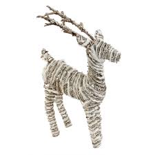 Top treasures 3 piece reindeer family lighted deer set 210 lights 52 buck 44 doe 28 fawn large deer family for indoor or outdoor christmas decorations yard art (white) 4.0 out of 5 stars 94 $279.99 $ 279. Large Christmas Wicker Reindeer Ornament