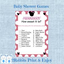 2rabbits Print Enjoy Minnie Mouse Girl Baby Shower Pregnancy How Sweet