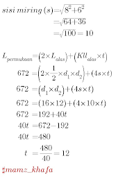 $\begin{align} l_a &= \dfrac12.12.5\\ &= 30\\ \\ v &= l_a \times t\\ &= 30 \times 20\\ &= 600\ cm^3\\ \end{align}$ jawab: Sebuah Prisma Alasnya Berbentuk Belah Ketupat Dengan Panjang Diagonal 16cm Dan 12cm Tentukan Brainly Co Id