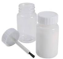 25 Empty Plastic Bottles Brush Applicator Cap Arts Craft