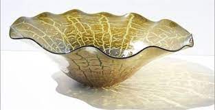 1030 Hand Blown Glass Art 20 Dia X 7 Tall From The Lazarri Signature Collection For Sale 150 Hand Blown Glass Art Glass Blowing Hand Blown