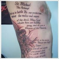 Estableció la recitación de esta oración después de la misa rezada, y se recitó hasta el concilio vaticano ii, cuando dejó de ser obligatoria. Tatuaje De Arcangel Y Texto Religioso En Las Costillas Tattooimages Biz