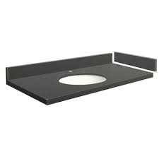 Single, double, corner, freestanding, wall mount Transolid 57 In Urban Grey Quartz Single Sink Bathroom Vanity Top In The Bathroom Vanity Tops Department At Lowes Com