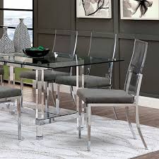 Acrylic tyler dining table base. 5 Pcs Acrylic Casper Dining Table Set Cm3654t