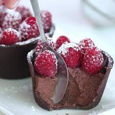 Raspberry Chocolate Mousse Cups Recipe The Whoot Chocolate Mousse Recipe Chocolate Mousse Desserts Chocolate Recipes
