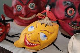 German Witch On Monster Squash Candy In 2020 Candy Vintage Halloween Monster