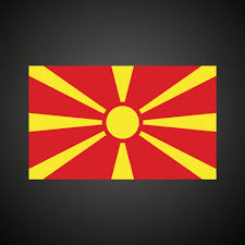 The macedonian flag depicts a stylised yellow sun on a red field, with eight broadening rays extending from the centre to the edge of the field. Blkn Macedonia Flag 90 X 150 Cm Balkanbrand Blkn