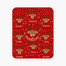 5 out of 5 stars (141) sale price $17.50 $ 17.50 $ 25.00 original price $25.00 (30% off) favorite add to. Rudolph And All Santa Claus S Reindeer Names Red Photographic Print By 4wordsmovement Redbubble