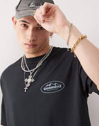 Gramicci unisex mountaineering graphic T-shirt in vintage black