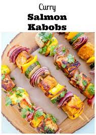 Curry King Salmon Kabob Recipe Recipe Salmon Kabobs Kabob Recipes Kabobs