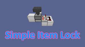 This is the name that shows in minecraft. Tiny Item Lock With Return Mechanism 3x2x3 Minecraft Tutorial Youtube