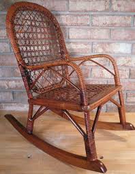 Antique Child S Rattan Rocking Chair W Caned Seat Back Very Charming Vintage Rattan Rocking Chair Rocking Chair Chair