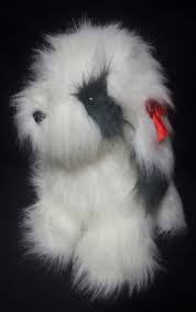 Vtg 1992 Old English Sheepdog Plush Stuffed Animal 17in Red Bows Old English Sheepdog Plush Stuffed Animals Sheepdog