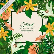 Check spelling or type a new query. Exotic Flowers And Palm Leaves Background Free Vectors Ui Download