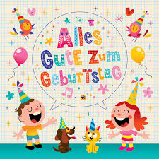 Cartolina D Auguri Tedesca Di Buon Compleanno Di Geburtstag Deutsch Di Zum Di Alles Gute Illustrazione Vettoriale Illustrazione Di Disegno Bambini 78405998