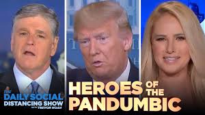 Hannity. Rush. Dobbs. Ingraham. Pirro. Nunes. Tammy. Geraldo. Doocy.  Hegseth. Schlapp. Siegel. Watters. Dr. Drew. Henry. Ainsley. Gaetz. Inhofe.  Pence. Kudlow. Conway. Trump. Today, we salute the Heroes of the Pandumbic.