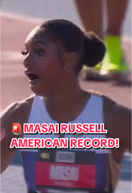 Masai Russell Sets American Record in 100m Hurdles