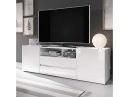 Sea lo que sea y de cualquier estilo, aquí encontrarás todos los muebles para tu casa al mejor precio con grandes ofertas y promociones. Meuble Tv Meuble De Salon Bros 140 Cm Blanc Mat Blanc Brillant Sans Led Vente De Meuble Tv Conforama