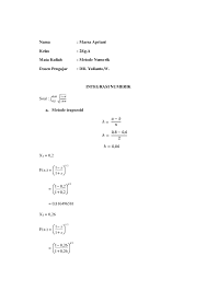 § di mana x = a + b 2. Metode Numerik Research Papers Academia Edu