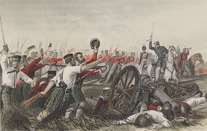 Charge of the Highlanders before Cawnpore under General Havelock Major General Henry Havelock - Sarmaya