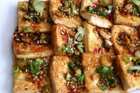Pan Fried Tofu With Spicy Sauce Dububuchim Yangnyeomjang Recipe Korean Side Dishes Pan Fried Tofu Fried Tofu