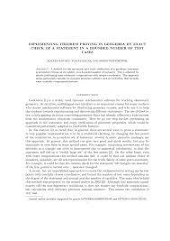 The arithmetic placement test is a computer adaptive assessment of test takers' ability for selected mathematics content. Pdf Implementing Theorem Proving In Geogebra By Exact Check Of A Statement In A Bounded Number Of Test Cases