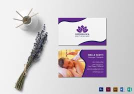 Business cards are the tools that help you live a lasting effect in the minds of your audience or clients and how they see you and your business. Spa Center Business Card Template In Psd Word Publisher Illustrator Indesign