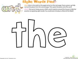 The majority of the words used in written english follow certain rules which govern the relationship between the symbols. Sight Word The Worksheet Education Com