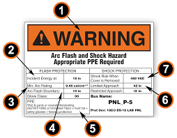 Arc Flash Hazard Labels And Arc Flash Boundary Chart