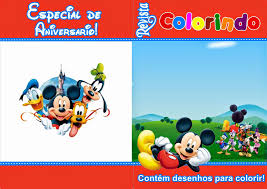 Capa De Livro Infantil Para Colorir Capa Para Revista De Colorir Colorir Revista Para Colorir Festa Infantil Mickey