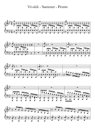 There are only so many tv shows to watch or places to visit, and this is where vivaldi comes into the picture. Vivaldi Summer Piano Sheet Music For Piano Solo Musescore Com