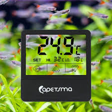 Aquarium Thermometer Digital Touch Screen Fish Tank Thermometer With Large Lcd Display Stick On In 2020 Fish Tank Thermometer Touch Screen Design