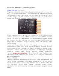 Di mana munafik disini diartikan suatu sikap pura2 baik namun kemudian. Doc Pengertian Makna Kata Dan Jenis Asnah Lulu Academia Edu