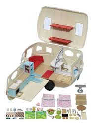 Amazon Com Calico Critters Caravan Family Camper Toys Games Calico Critters Families Sylvanian Families Calico