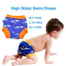 High Waist Baby Swim Diaper For Boys Waterproof Swim Diapers For Swimming Nappies Washable Reusable Baby Trunks Fo Swim Diapers Baby Swimming Baby Swim Diapers