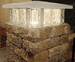 Glass Blocks From Mulia Provide The Flexibility To Design Smooth Curves Or Sharp Corners A Range Of Patterns To S Glass Blocks Driveway Lighting Brick Mailbox