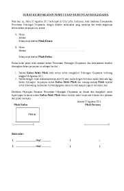 Contoh Surat Pemutusan Hubungan Kerjasama Dengan Vendor Kumpulan Surat Penting