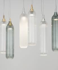 Flute Pendant Glass Pendant Light Pendant Chandelier Reeded Glass