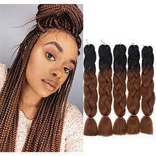 Hook the extensions over the top of the section of hair to be braided. Losmoeer Jumbo Braids 5pcs Lot African Hair Braiding African American Hair Extensions Black To Dark Brown Tone Ombre Hair Braids High Temperature Fiber Crochet Twist Braids Brown Hair 22 Buy Online In Bahamas