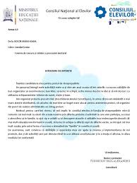 Valorile care stau la baza c.s.e sunt: Scrisoare De Intentie Alegeri Consiliul Elevilor 2014