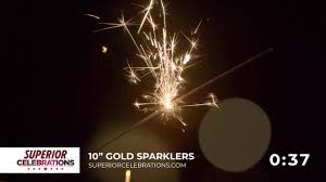 Such as sparkler, smoke bombs, roman candles, catherine wheel, cell burst, rockets and many more that have superior effects to awe you. 10 Gold Sparklers Superior Celebrations Youtube