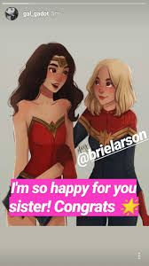 Gal gadot supporting brie : rmarvelstudios