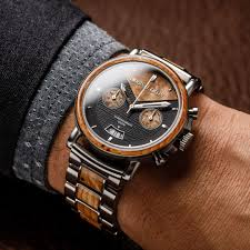 Chrono Burl Wood Steel Original Grain Watches Best Watches For Men Watches For Men Original Grain Watch