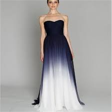 Long Black And Blue Prom Dress Strapless Gradient Cheap Chiffon Black White Discount Evening Long Bridesmaid Prom Dress Pd0137 Beautiful Dresses Pretty Dresses Fancy Dresses